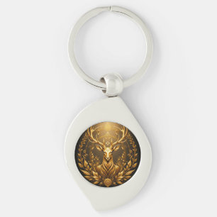 Porte-clés Emblème de cerf doré