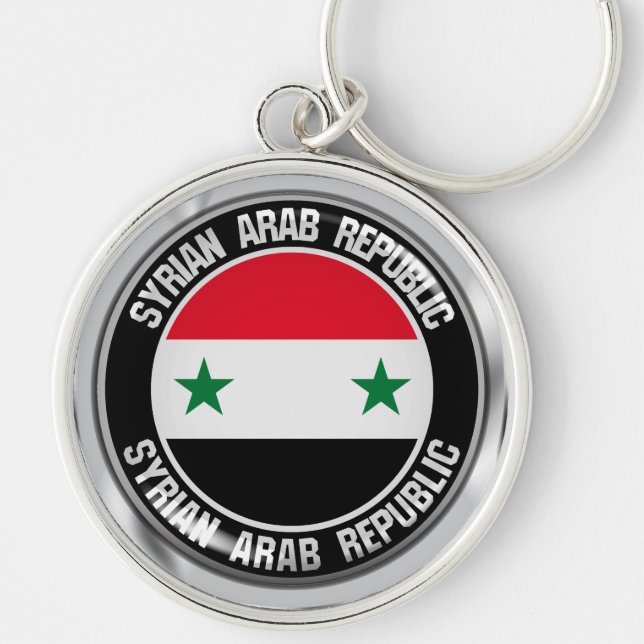 Porte-clés Emblème de la Syrie (Devant)
