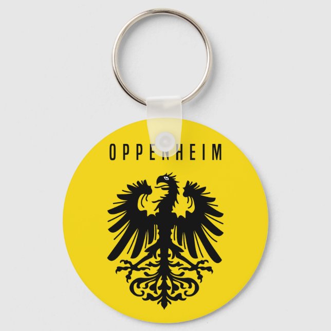 Porte-clés emblème de la ville d'Oppenheim Symbole Allemagne  (Recto)