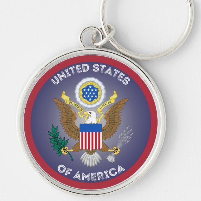 Porte-clés Emblème de l'héritage des États-Unis (Devant)