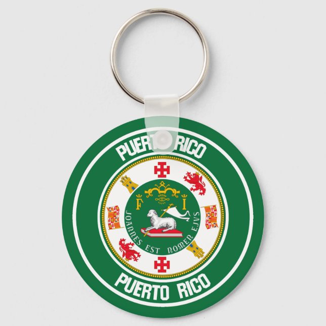 Porte-clés Emblème de ronde Porto Rico (Recto)