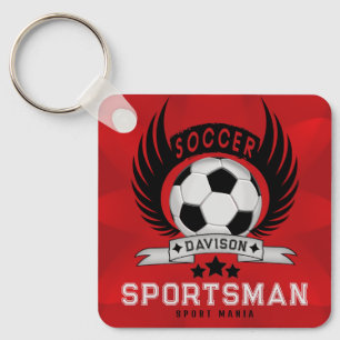 Porte-clés Emblème de sportif de football personnalisé avec b