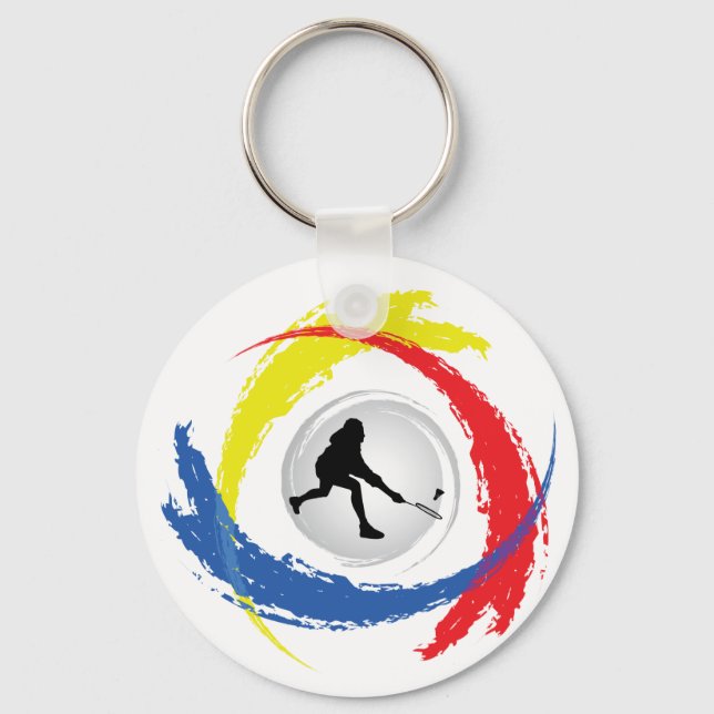 Porte-clés Emblème de tricolore Badminton (Recto)