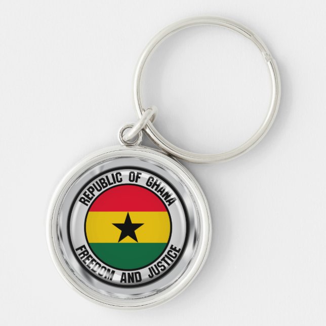 Porte-clés Emblème du Ghana (Devant)