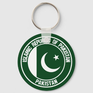 Porte-clés Emblème du Pakistan Round