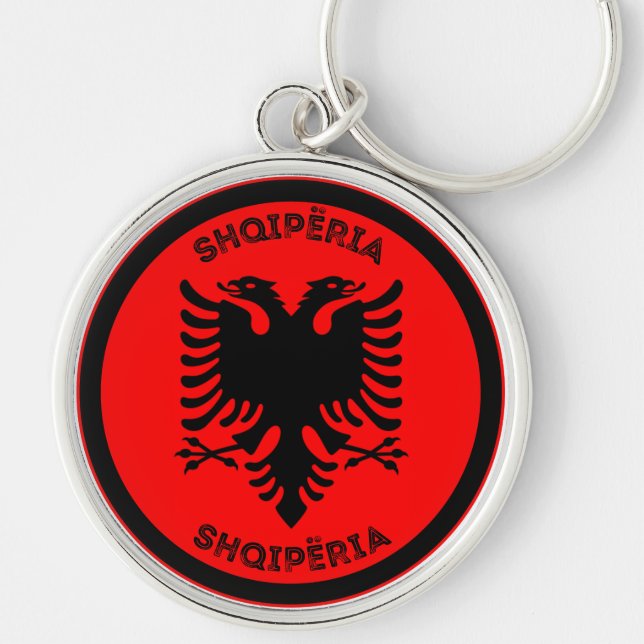 Porte-clés Emblème du patrimoine albanais (Devant)
