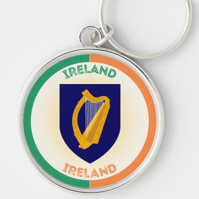 Porte-clés Emblème du patrimoine de la République d'Irlande (Devant)