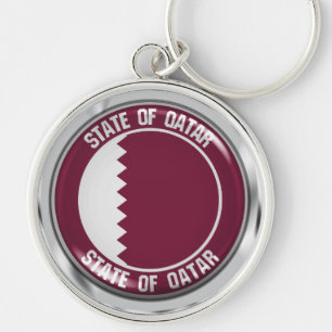 Porte-clés Emblème du Qatar Round