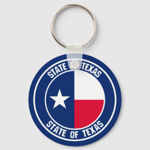 Porte-clés Emblème du Texas Round