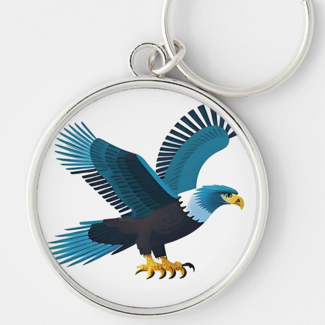 Porte-clés Emblème élégant de l'aigle à tête blanche (Devant)