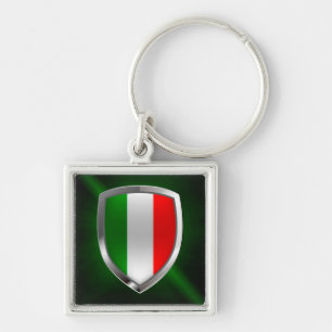 Porte-clés Emblème métallique de l'Italie