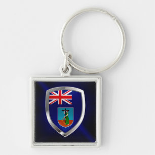 Porte-clés Emblème métallique de Montserrat
