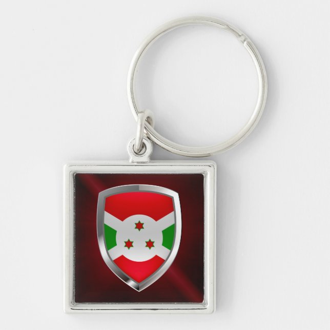 Porte-clés Emblème métallique du Burundi (Devant)