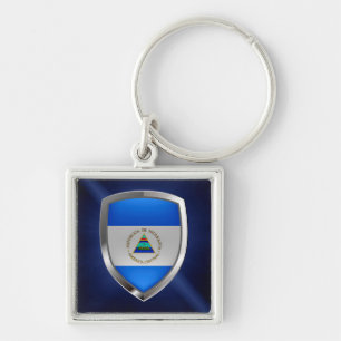 Porte-clés Emblème métallique du Nicaragua