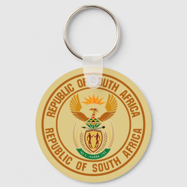 Porte-clés Emblème rond Afrique du Sud (Recto)