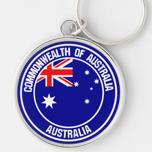Porte-clés Emblème rond australien (Devant)