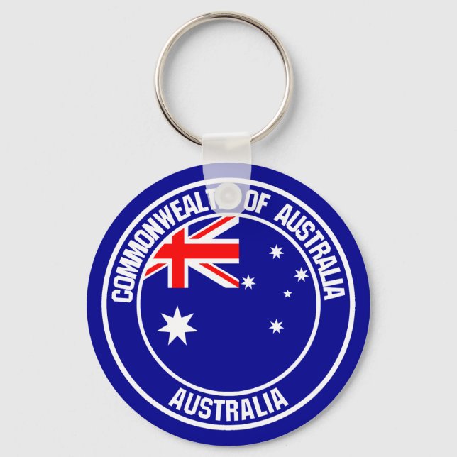 Porte-clés Emblème rond australien (Recto)
