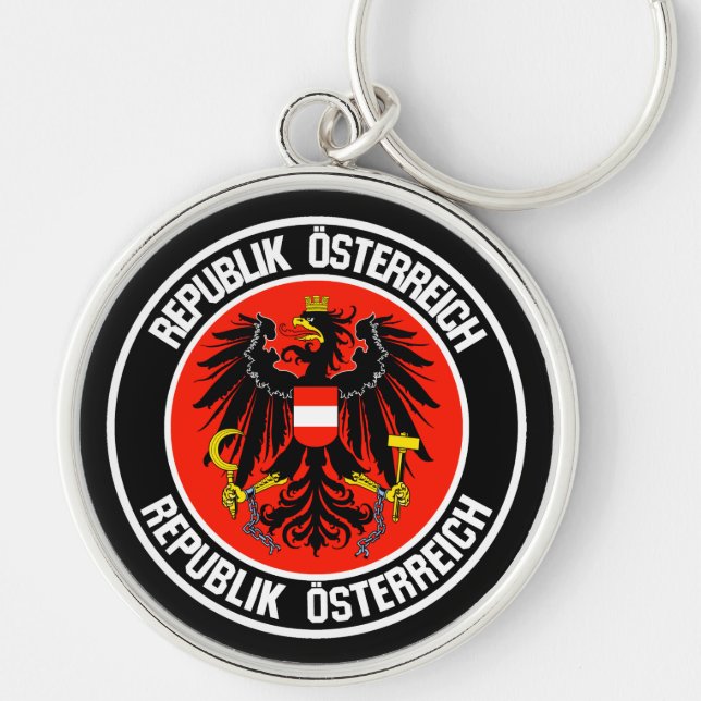 Porte-clés Emblème rond Autriche (Devant)