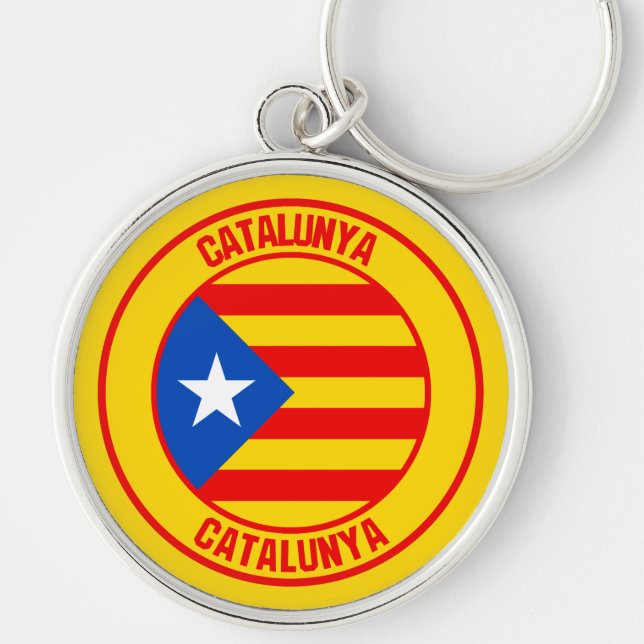 Porte-clés Emblème rond Catalunya (Devant)