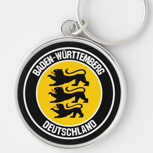 Porte-clés Emblème rond de Bade-Wurtemberg (Devant)