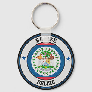 Porte-clés Emblème rond de Belize