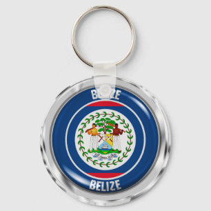 Porte-clés Emblème rond de Belize