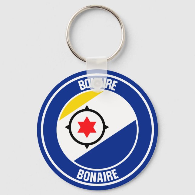 Porte-clés Emblème rond de Bonaire (Recto)