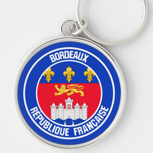 Porte-clés Emblème rond de Bordeaux (Devant)