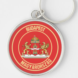 Porte-clés Emblème rond de Budapest