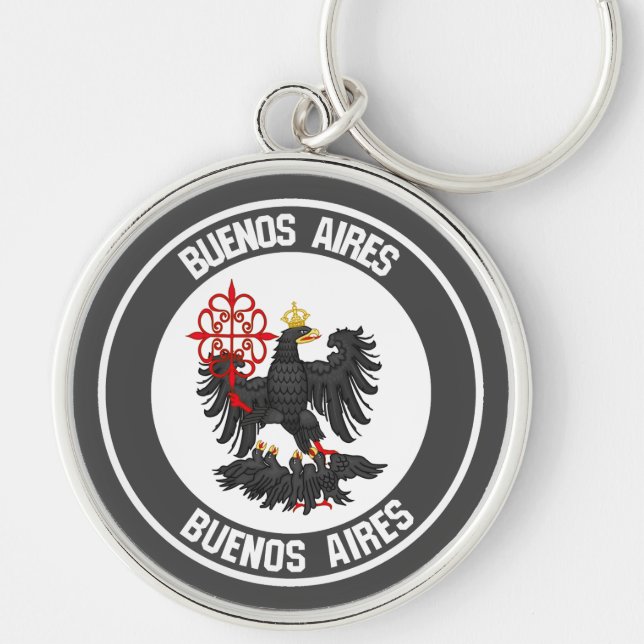 Porte-clés Emblème rond de Buenos Aires (Devant)
