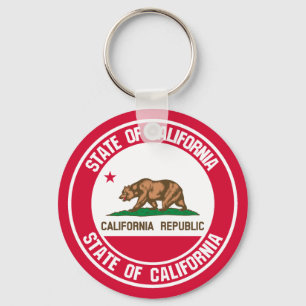 Porte-clés Emblème rond de Californie