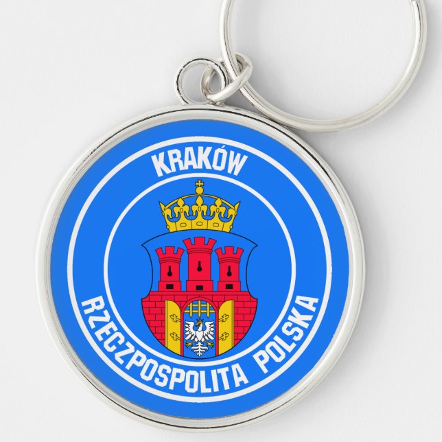 Porte-clés Emblème rond de Cracovie (Devant)