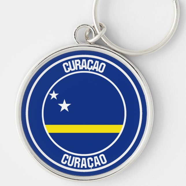 Porte-clés Emblème rond de Curaçao (Devant)