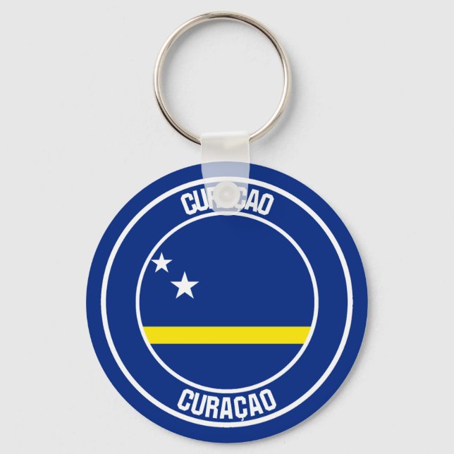 Porte-clés Emblème rond de Curaçao (Recto)