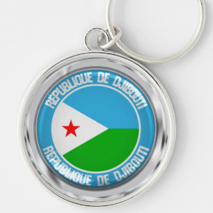 Porte-clés Emblème rond de Djibouti