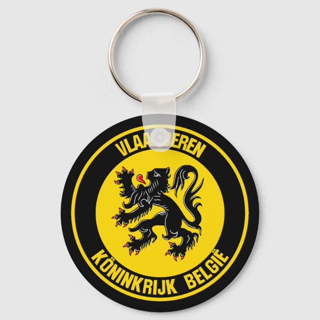 Porte-clés Emblème rond de Flandre (Recto)