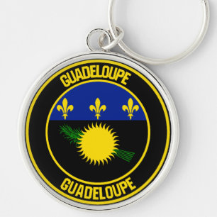 Porte-clés Emblème rond de Guadeloupe