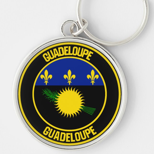 Porte-clés Emblème rond de Guadeloupe (Devant)
