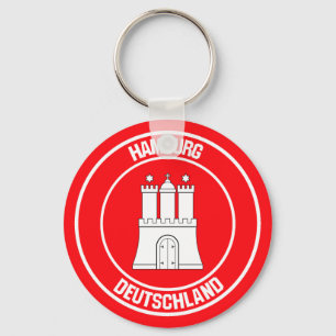 Porte-clés Emblème rond de Hambourg
