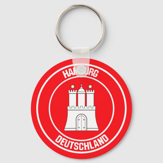 Porte-clés Emblème rond de Hambourg (Recto)