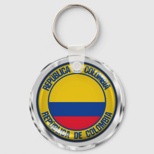 Porte-clés Emblème rond de la Colombie