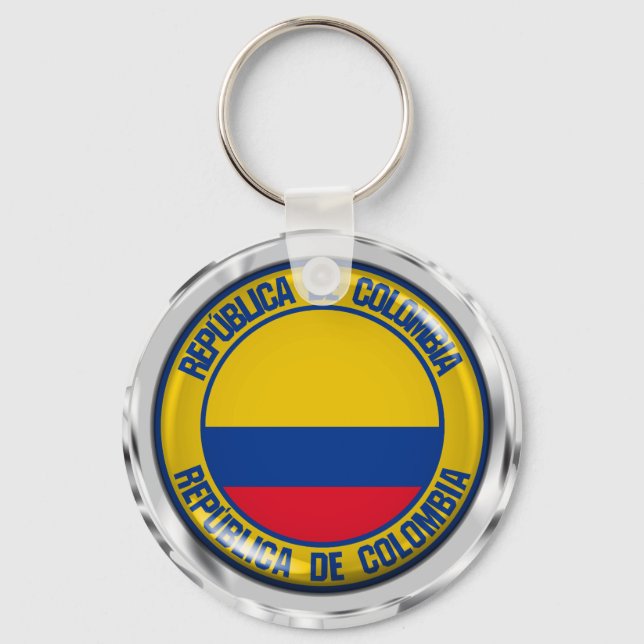 Porte-clés Emblème rond de la Colombie (Recto)