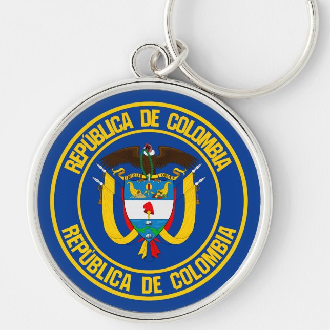 Porte-clés Emblème rond de la Colombie (Devant)
