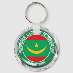 Porte-clés Emblème rond de la Mauritanie