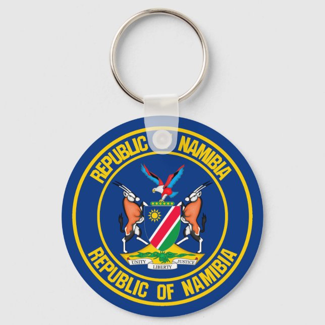 Porte-clés Emblème rond de la Namibie (Recto)