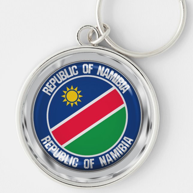 Porte-clés Emblème rond de la Namibie (Devant)