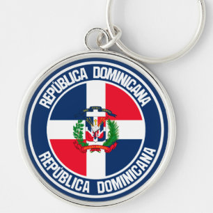 Porte-clés Emblème rond de la République Dominicaine