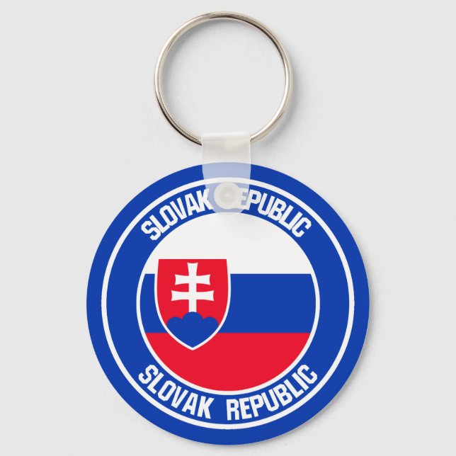 Porte-clés Emblème rond de la Slovaquie (Recto)