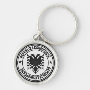Porte-clés Emblème rond de l'Albanie