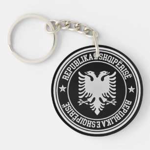 Porte-clés Emblème rond de l'Albanie